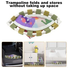 Trampoline Kids Indoor Outdoor Ø101cm, Foldable Fitness Trampoline with Adjustable…