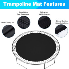 Durable Trampoline Replacement Mat for 12FT-15FT Frames, Water & UV Resistant