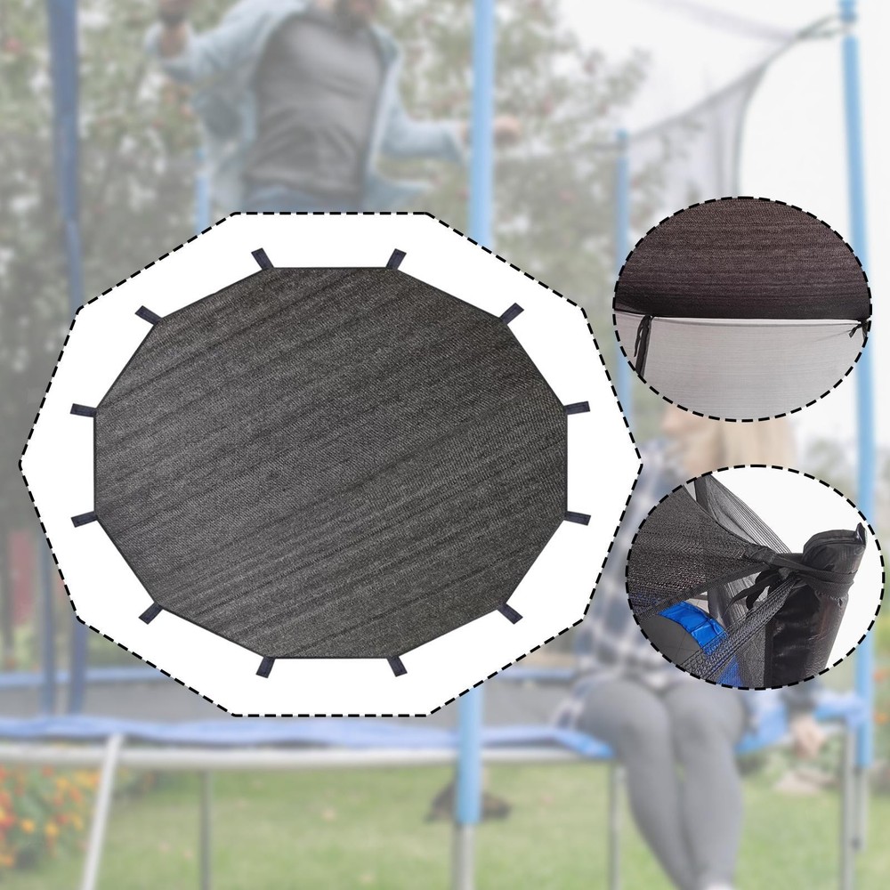 Trampoline Shade Top Cover Outdoor Backyard Easy Install Polyester Protective 16