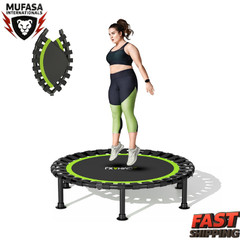 ZCMHAXJ 40″ Foldable Mini Trampoline Rebounder 440lbs Indoor Fitness