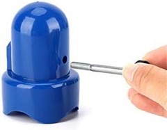 1.5″ Diameter Trampoline Enclosure Pole Caps with Screw Thumb, Blue, Only Fit in
