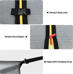 Trampoline Safety Net w/Adjustable Straps, 8 10 12 14 15 16Ft Weather-Resista…
