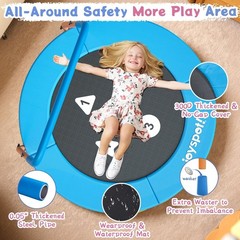 3FT Toddler Trampoline with Adjustable Handlebar, 36″ Foldable & Spring-Free,…