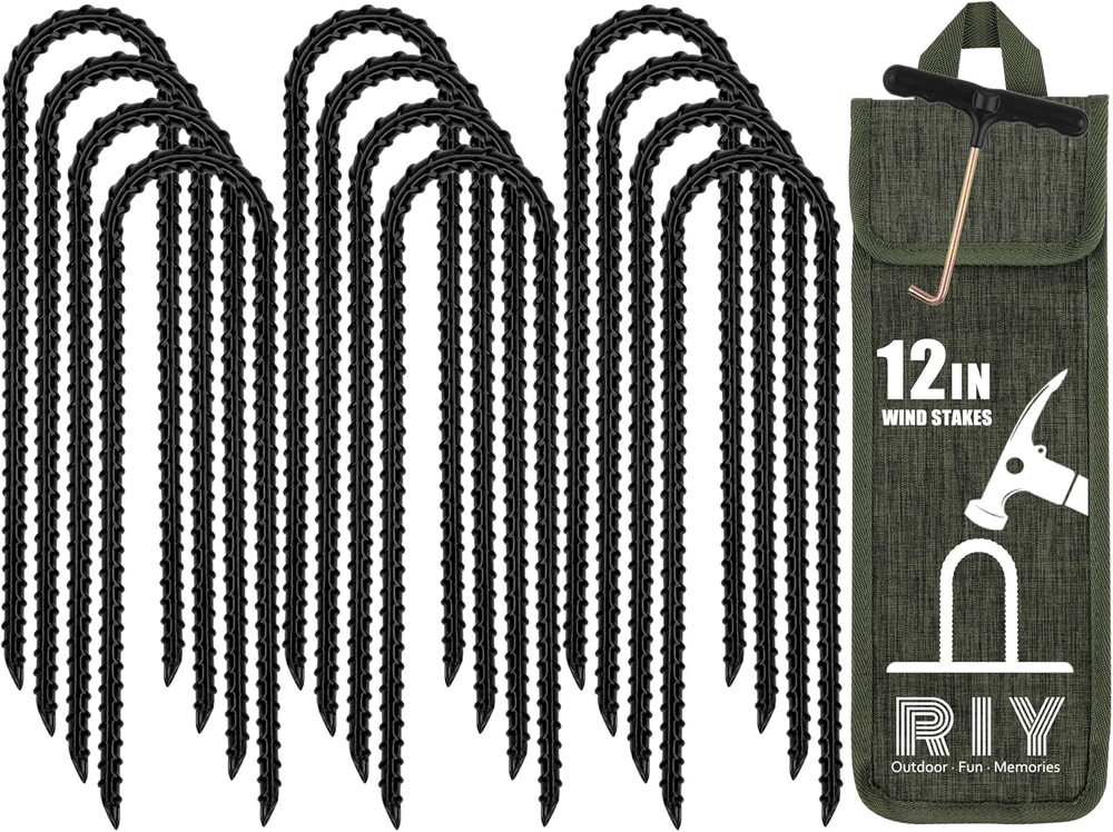 Trampoline Stakes Anchors High Wind Heavy Duty Tent Stakes 12 Inch Ground Anchor