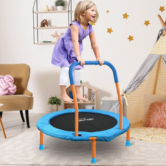 36″ Toddler Trampoline w/ Handle Indoor Outdoor Foldable Kids Mini Jumper