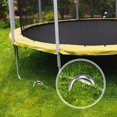 Heavy Duty Trampoline Stakes 10 Inch Galvanized Steel Wind Anchors 8 Pack for
