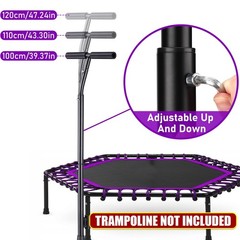 Quick-Release Handle Bar for Straight Leg Fitness Trampoline, Fits for Foot Tube