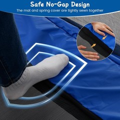 Trampoline Kids 70” Toddler Rebounder W/ Detachable Swing Horizontal Bar