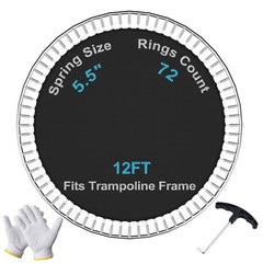 Trampoline Replacement Mat for 12ft 14ft 15ft Round Frames, Water-Resistant, UV