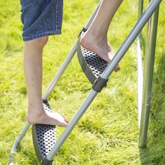 Trampoline Accessory Kit with Basketball Game, 4 Windstakes & Wide Step Ladder