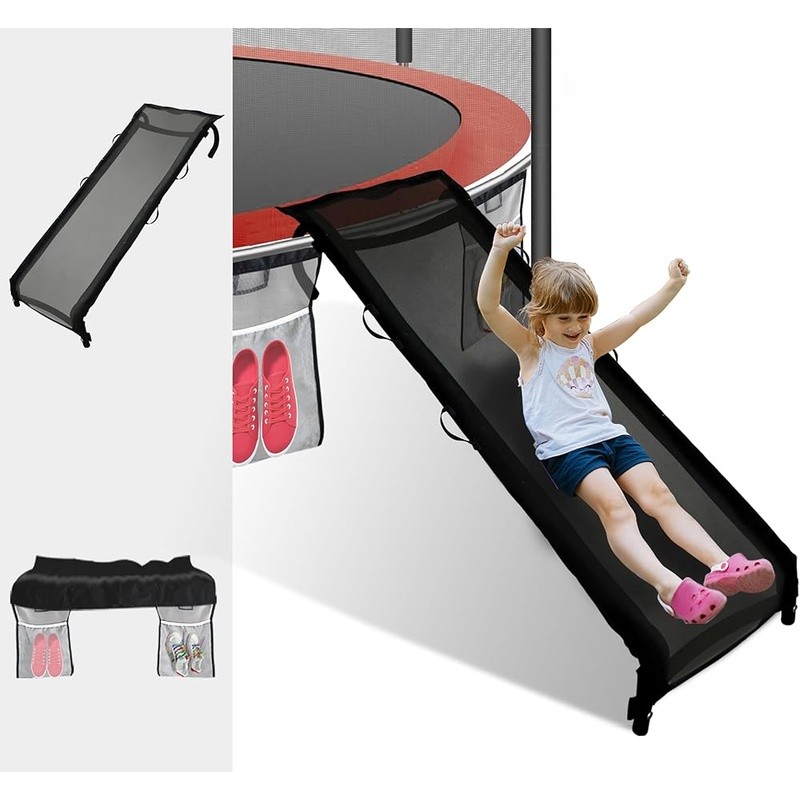 Durable Oxford Fabric Trampoline Slide Universal Fit Easy Assembly Outdoor Fun