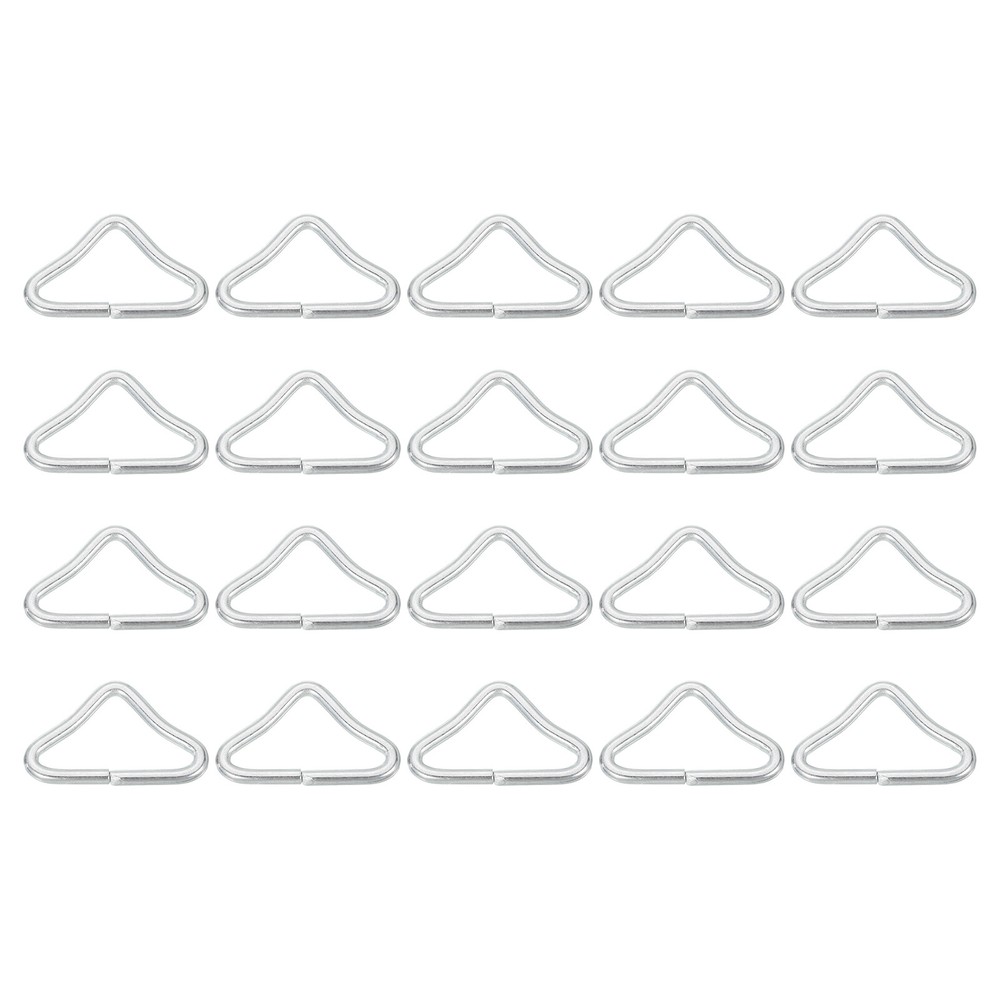 20Pcs Trampolines Triangle Buckle, 1 1/2″ Metal Triangle Ring Buckles, Silver