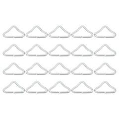 20Pcs Trampolines Triangle Buckle, 1 1/2″ Metal Triangle Ring Buckles, Silver