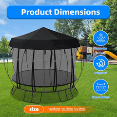 Outdoor Round Trampoline Cover (Tent Only)— 10 FT 12FT 14 Ft Trampoline Tent Sun
