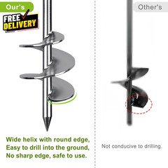 Multi-Purpose Ground Anchors Screw In Fully Welded Trampoline Anchors Mobile H..