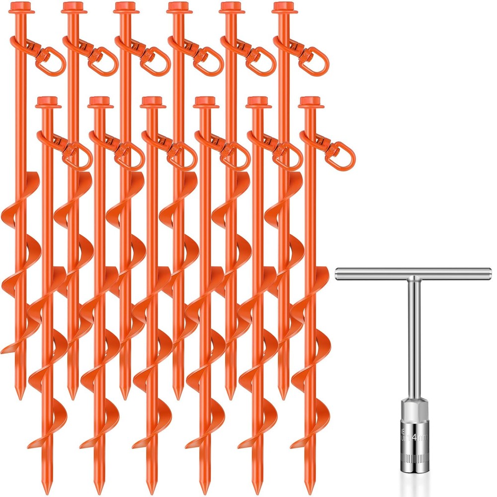 Zhengmy Giant Skeleton Accessories Ground Anchors Screw in, 12 Inch High Wind…