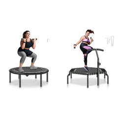 36 – 54.5″ Foldable Mini Fitness Trampoline Adults Exercise Rebounder