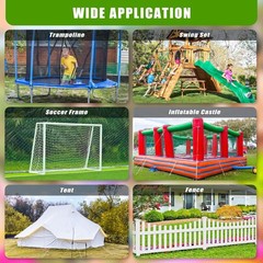6 Pack 30″ Ground Anchors Trampoline Anchors 2.8″ Wide Tapered Spiral Shed An…