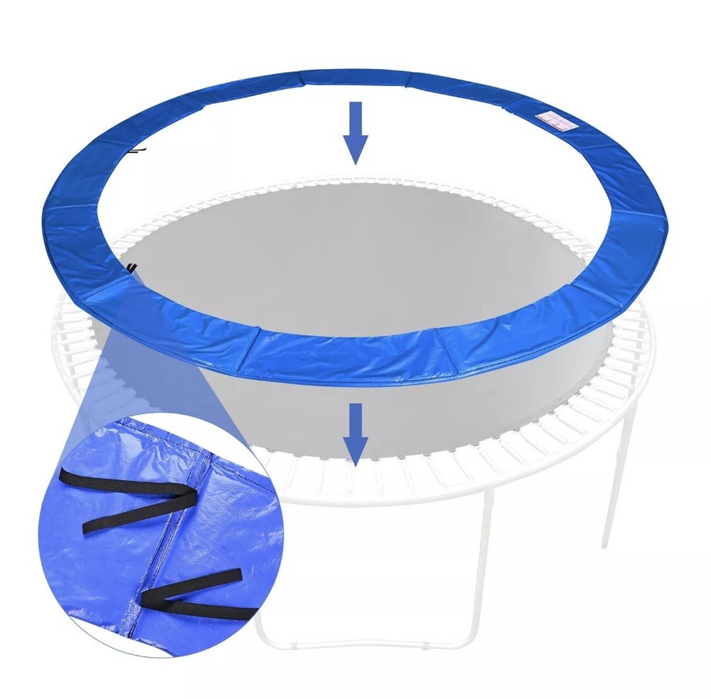 12′ FT Round Trampoline Safety Pad Replacement EPE Foam Blue Spring Frame Cover