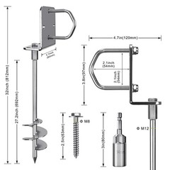 Tent Pegs, Metal Tent Pegs Stable Pegs Ground Anchor Tent Hook Ground Anchors…