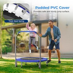 36/40″ Foldable Mini Trampoline Compact Fitness Trampoline Kids Adults Exercise