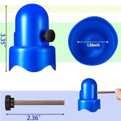 1.5”Diameter Trampoline Enclosure Pole Caps with Screw Thumb for Trampoline N…
