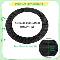 Round Trampoline Spring Cover, Waterproof 600D Oxford Cloth, Edge Protector