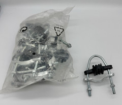 (12Ct) Trampoline Hinge U-Bolt Clamp Connectors for Poles up to 1.5″, Legs 1.75″