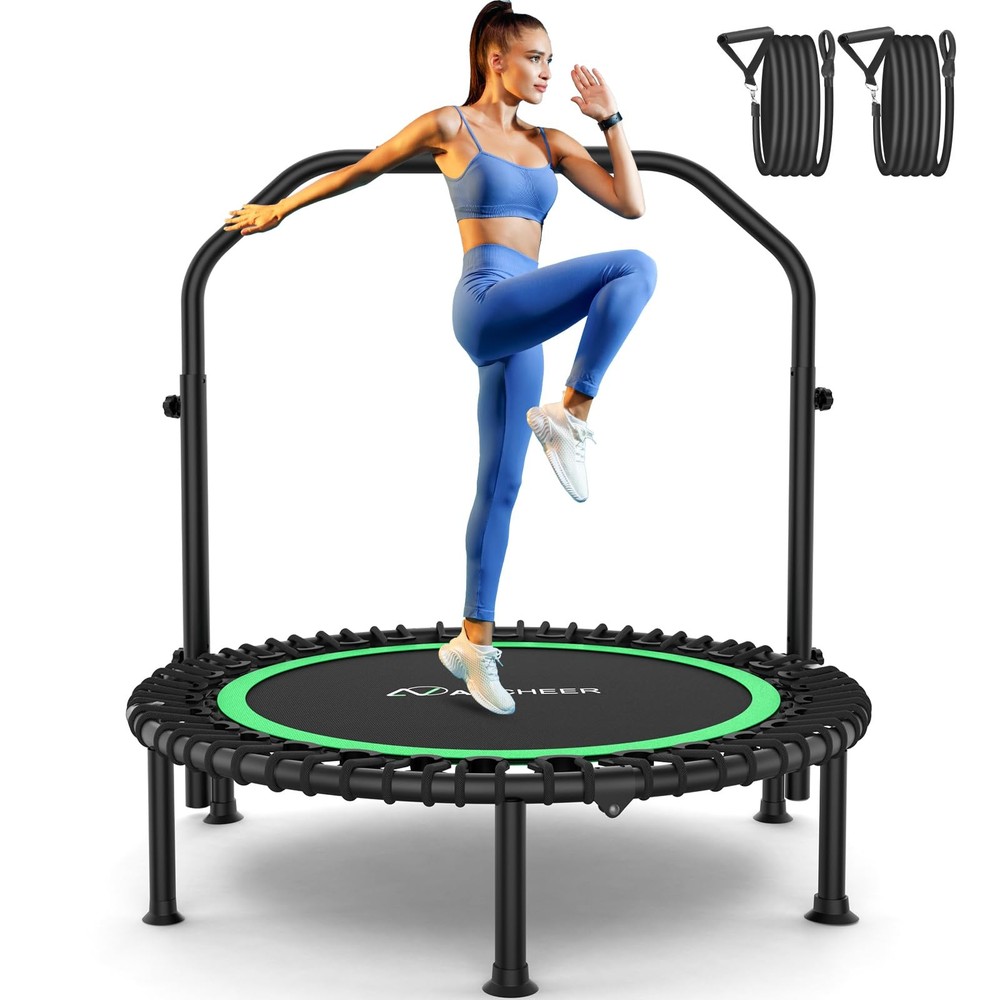 Foldable Rebounder Trampoline 40 Inch Bungee 450LBS