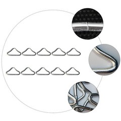 30 Pcs Silvery Triangle Rings Buckle V-rings for Trampoline Replacement Parts