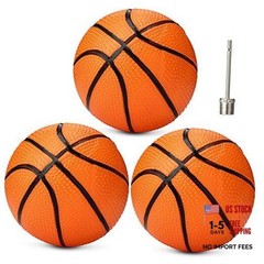 3 Packs 7 Inch Mini Inflatable Basketballs Plastic Replacement Basketballs