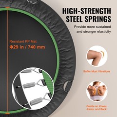 36 – 54.5″ Foldable Mini Fitness Trampoline Adults Exercise Rebounder