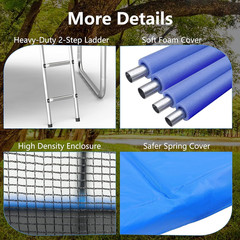Trampoline with Safety Net for Kids Outdoor 8FT-15FT ASTM 400LBS