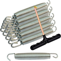 3.7”, 5.5”, 6.5”, 7” Trampoline Springs,16Pcs Heavy Duty Stainless Steel Rep