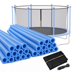 Yescom Trampoline Pole Foam Sleeves & Trampoline Net Kit, 24 Pcs 1.26″ Inner