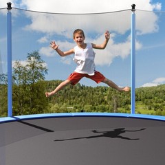 12FT Trampoline Replacement Safety Pad Bounce Frame Waterproof Spring Cover Blue