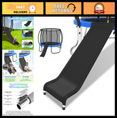 Universal Trampoline Slide for 10FT-16FT Trampolines, Safe Climbing & Sliding Ac