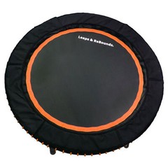LEAPS & REBOUNDS 48″ Adjustable Stability Bar w/ 48″ Fitness Trampoline, Orange