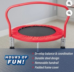 3 ’ Folding Trampoline Kids & Adults Indoor Outdoor Fun Exercise Safe Play New