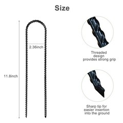 12 Pcs 12 Inch Trampoline Stakes: Trampoline Anchors High Wind Heavy Duty U S…