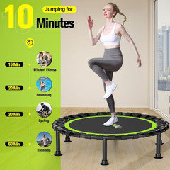 Foldable Mini Trampoline, 36″/40″/48″ Rebounder Trampoline for Adults & Kids, 44