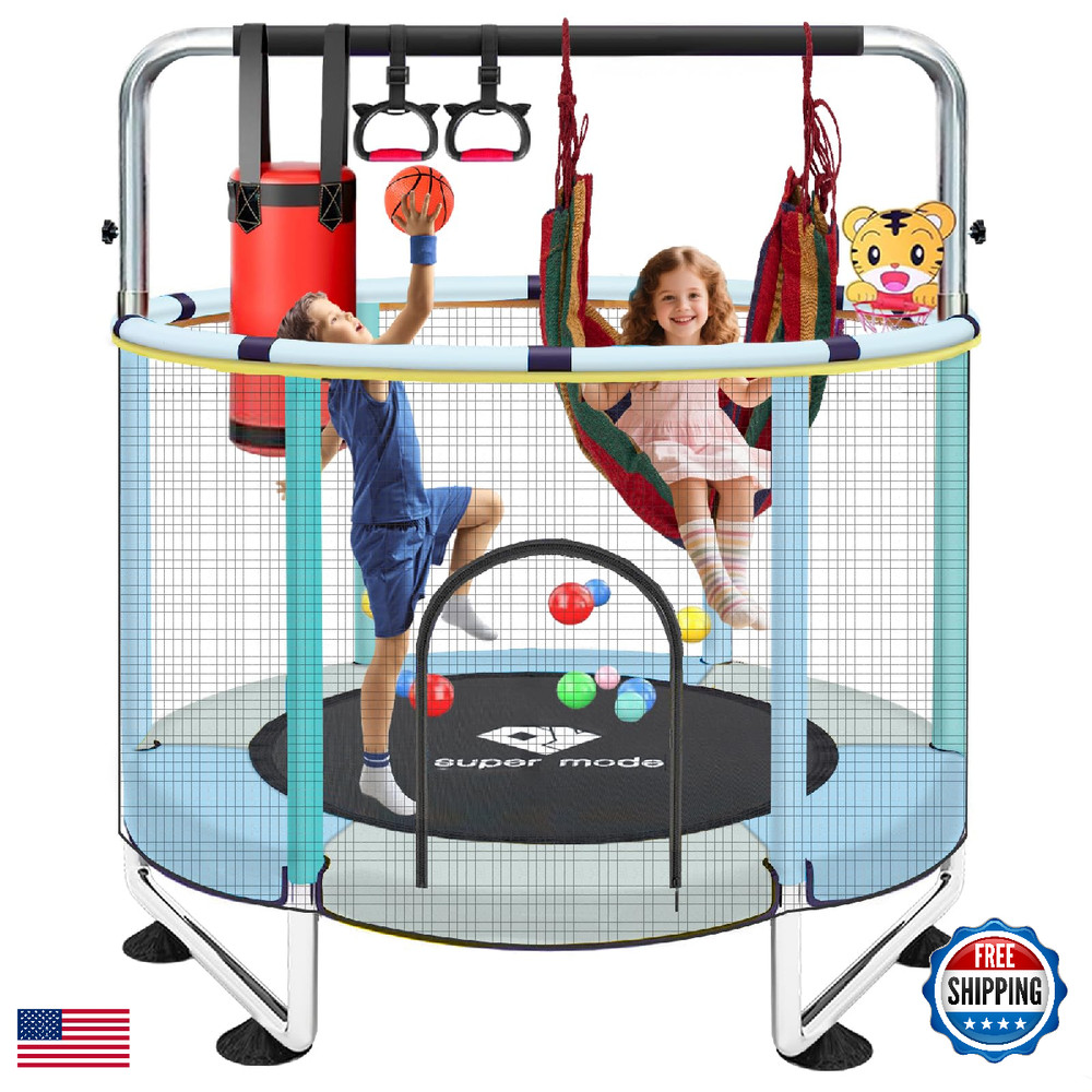 Py Super Mode 55 Trampoline For Kids Enclosure Toddler Trampoline Adjustable