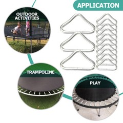 30 Pcs Trampoline Triangle Buckle Galvanized Steel Child Metal Buckles Bag