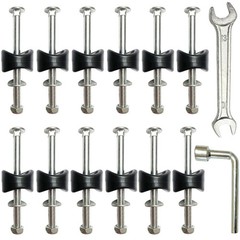 12 PCS 3.7″ Trampoline Screws & Bolts, Anti-Loose Replacement Parts + Tools