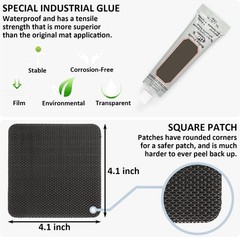 Trampoline Mat Repair Kit 4″x 4″ Patches – Easy Application with Safety Adhesive