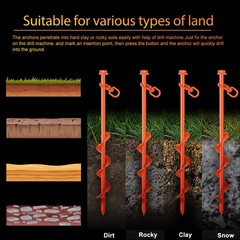 Zhengmy Giant Skeleton Accessories Ground Anchors Screw in, 12 Inch High Wind…