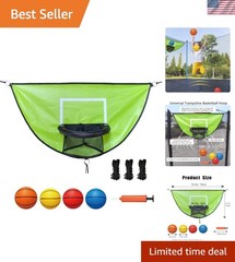 Trampoline Basketball Hoop, with Pump and 4 Mini Balls, Easy to Install, Univ…