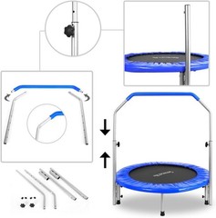 Updated Portable & Foldable Trampoline 40″ in-Home Mini Rebounder W/ Adjustable