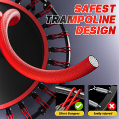 40-inch foldable trampoline with handle – high-grade – elastic – black