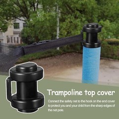 6/8Pcs Trampoline Enclosure Pole Caps End Poles Protector Cover Net Hook Parts